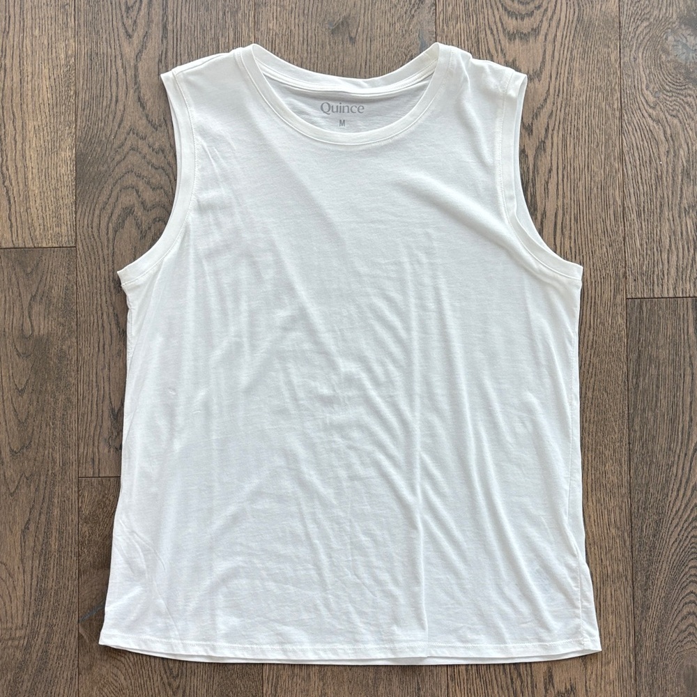 Quince Women's Classic White Muscle Tee